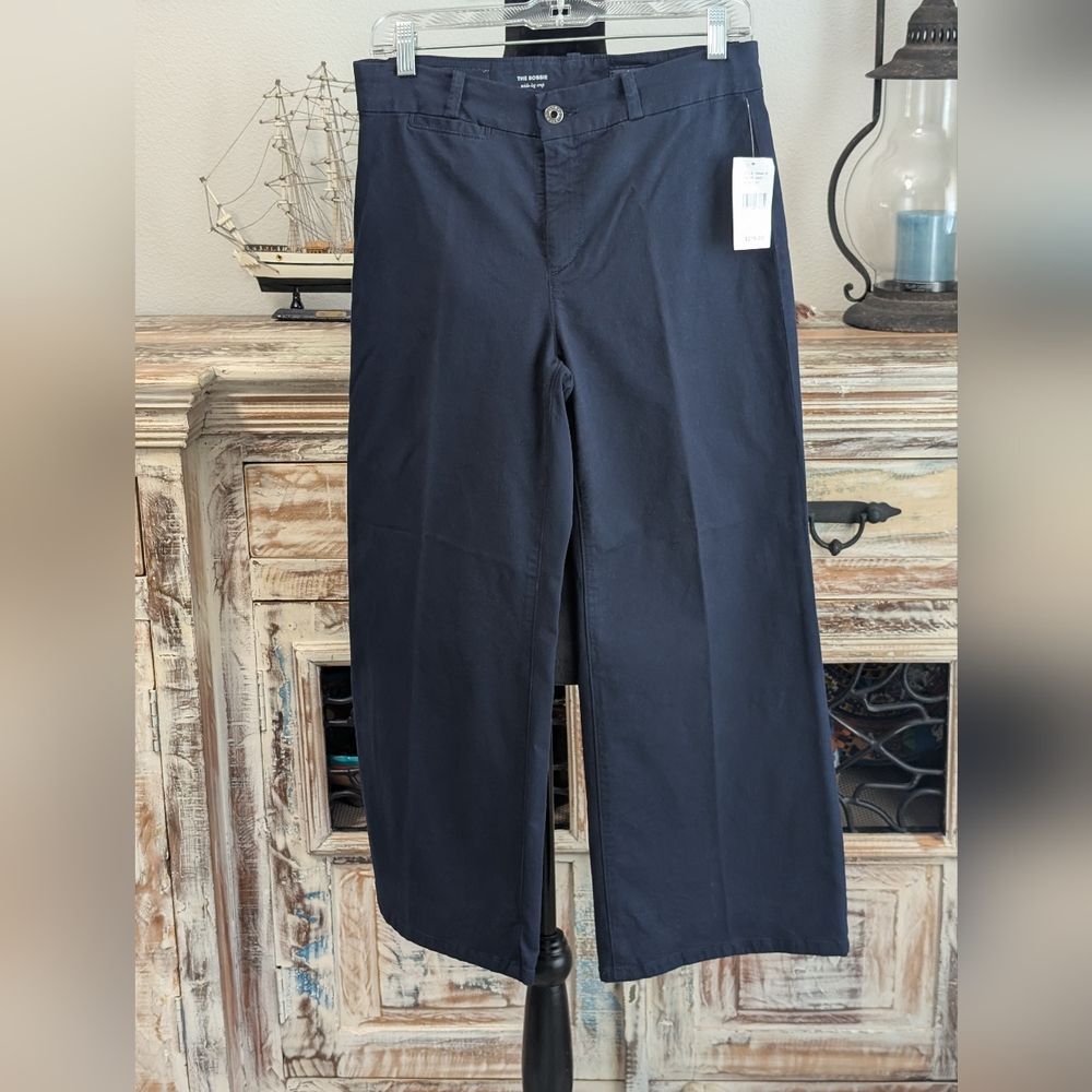 NWT AG Adriano Goldschmied The Bobbie Wide Leg Crop Jeans Navy 27